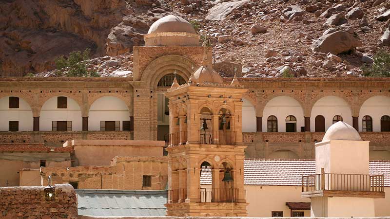 A picture of the Monastery of St. Catherine in Sinai