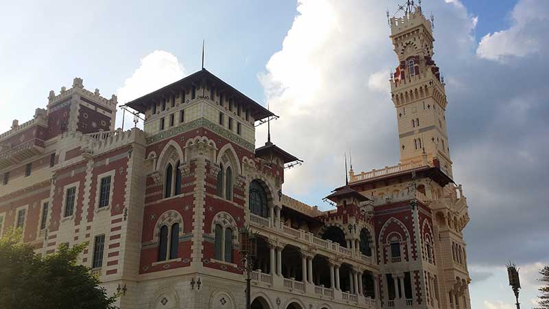 Perspective shot from inside the Montazah Palace